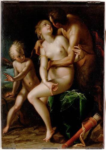 Hans von Aachen Jupiter Antiope und Amor Germany oil painting art